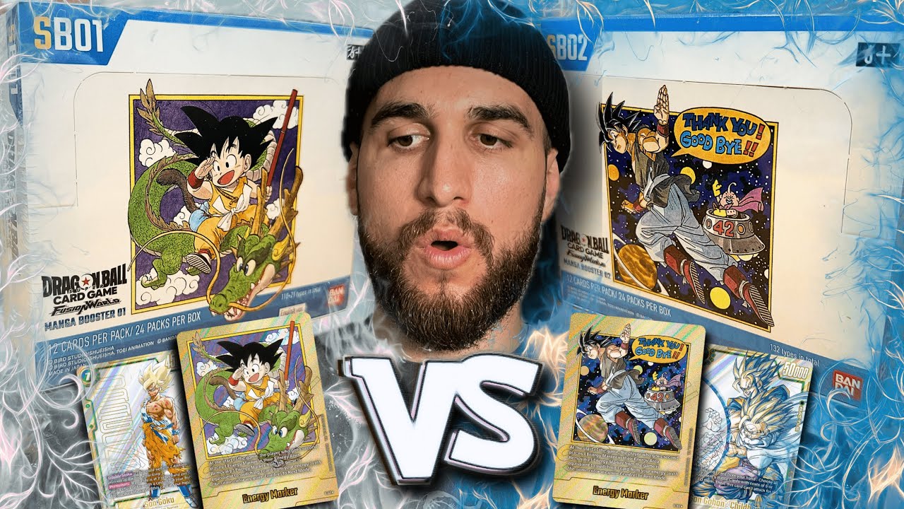 Битва в коробке Dragon Ball, которая войдет в историю: бустер манги 01 против бустера манги 02.