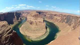 Walking to the edge of Horseshoe Bend - don't be scared!