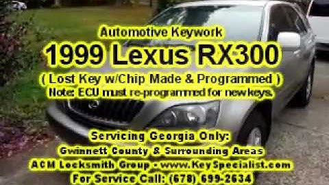 1999 Lexus RX300 - Lost Key Made & ECU Reprogrammed!