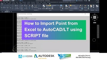 How to Import Point from Excel to AutoCAD/LT using SCRIPT file