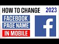 Facebook page ka Name kaise change karen | facebook page name change 2023 #fbpagenamechange