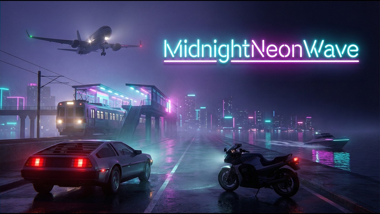 Chill Synthwave extra long Mix for Night Rides & Focus 🚦Midnight Neon Wave
