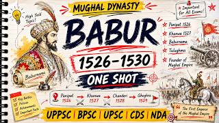 Babur (1526–1530) Complete in One Shot | Mughal Dynasty | UPSC, UPPSC, BPSC, CDS, NDA, CAPF