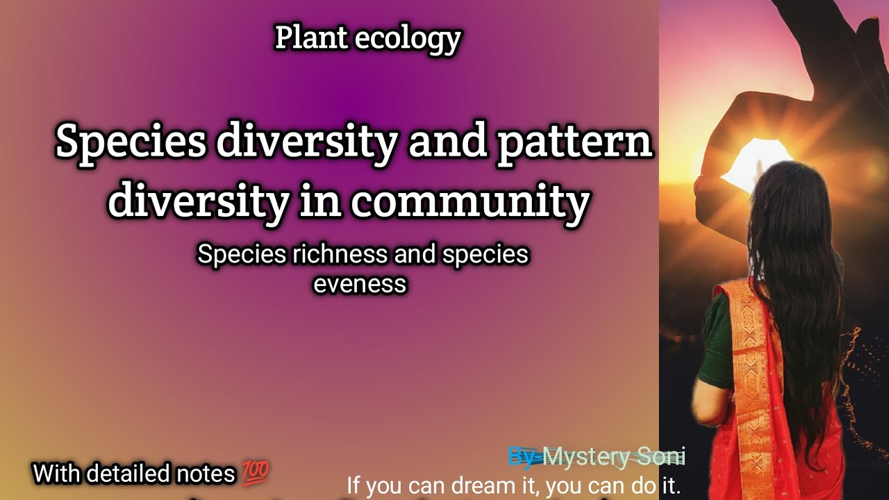 Species diversity and pattern diversity in community | Species richness ...