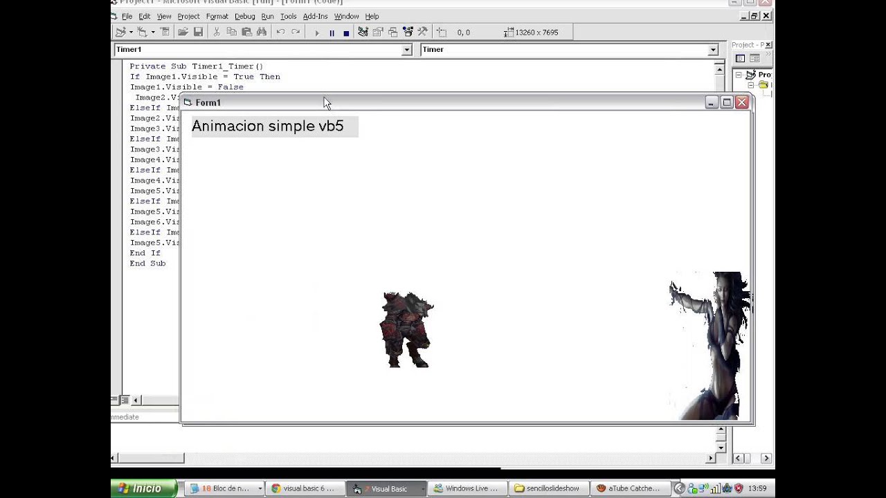 animacion visual basic - YouTube