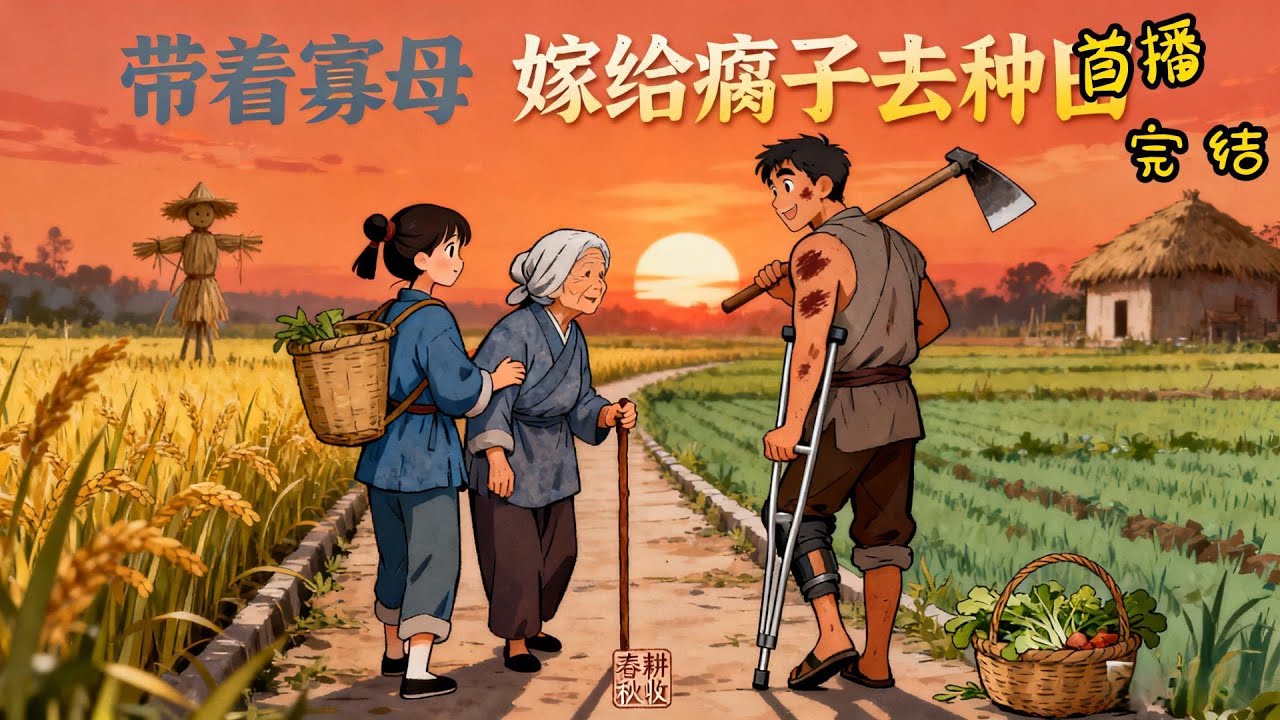 《带着寡母嫁给瘸子去种田》带着寡母和妹妹嫁到穷书生瘸子家！  却不想，种药卖药，买房买地，带着村民把桂花村打造成人人向往的世外桃源#有声漫画#穿越#爽文#种田
