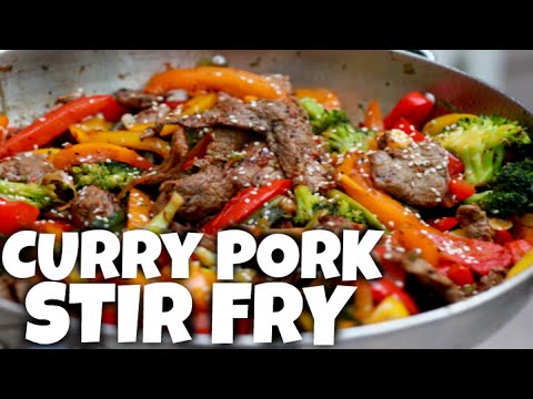 Pork Recipes Lean Pork Loin With Stir Fried Veggies And Curry Sauce