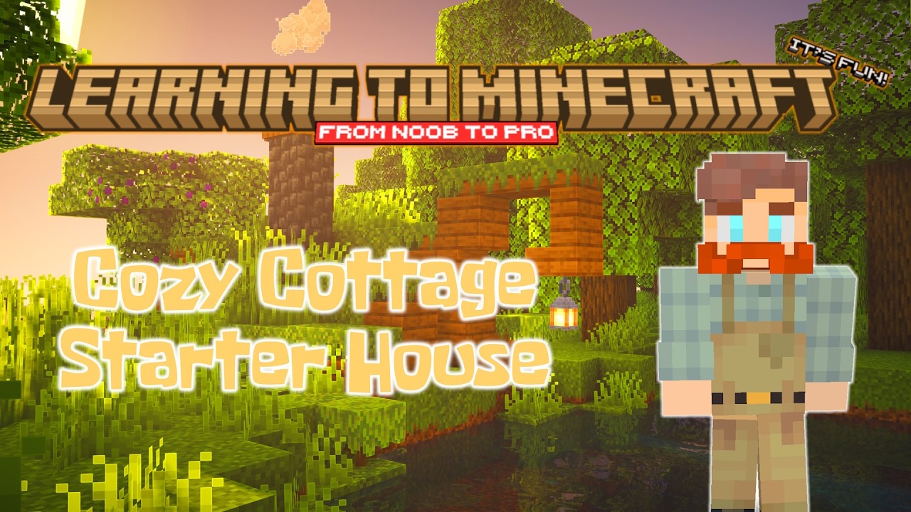 Learning To Minecraft Ep 2 | How to Build a Cozy Cottage - YouTube
