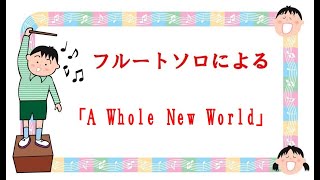 ディズニーミュージック アラジン より A Whole New World フルートソロ Youtube