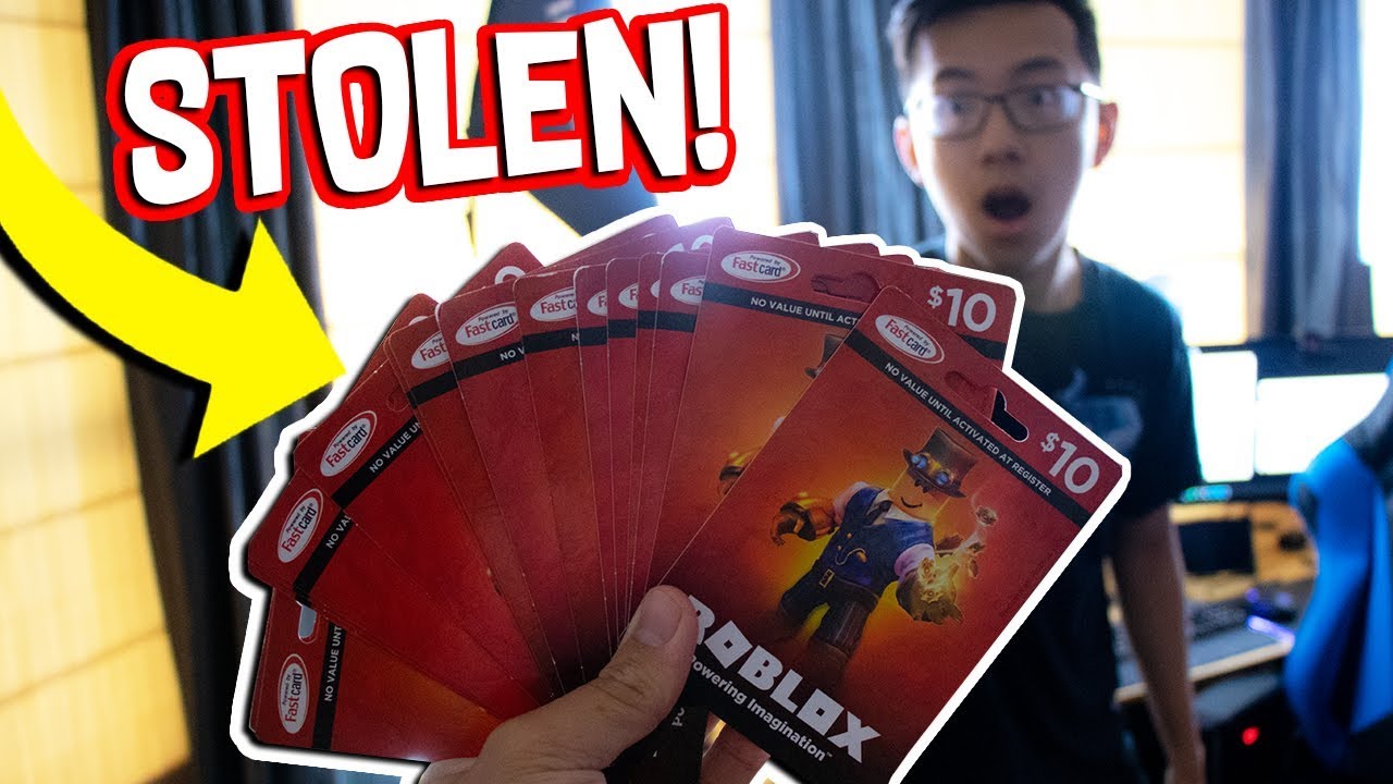 Stealing All Of My Roommates Robux Gift Cards Roblox Irl Youtube - roblox playing cards