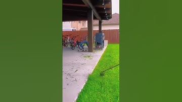 lawn edging process part 84 | how to edge safely near fences