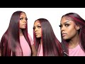 RED ROSE HIGHLIGHT WIG | Frontal Install Ft. Unice Hair