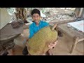 Village food factory/BIG jackfruit chips recipe - jackfruit Recipe Cooking my Family in my village