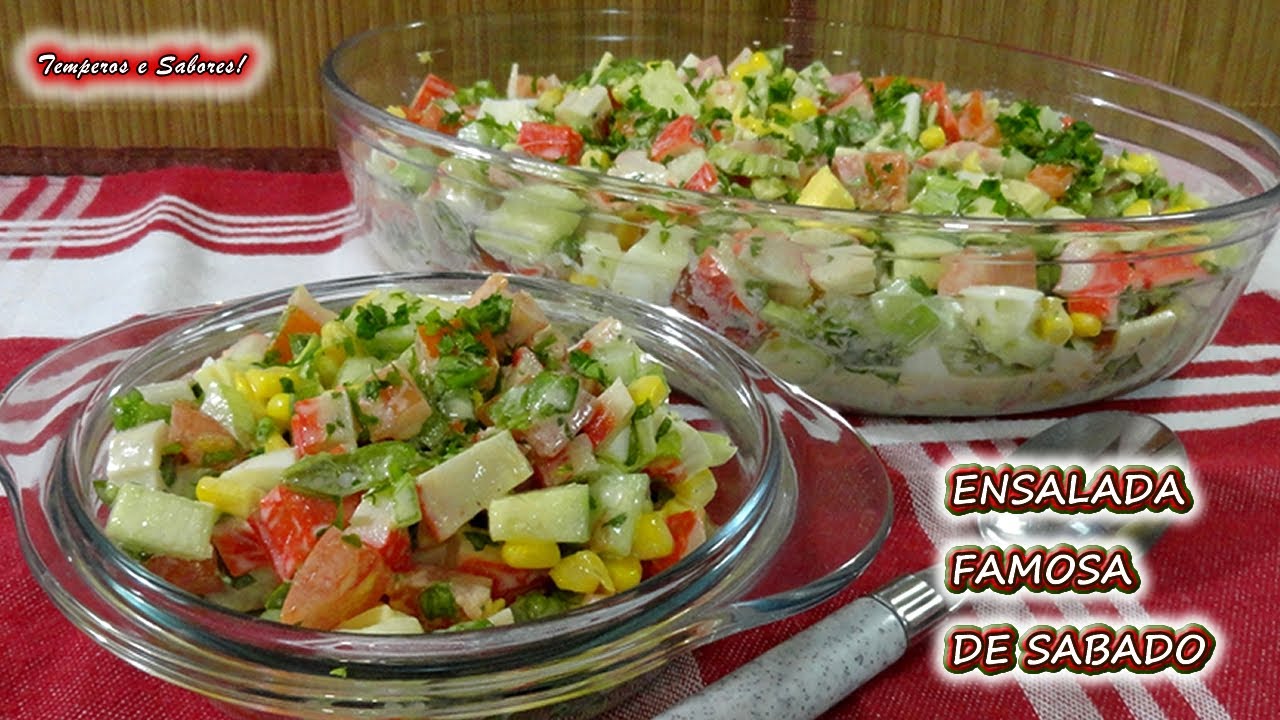 ENSALADA FAMOSA DE SABADO SALUDABLE deliciosa y fácil de preparar