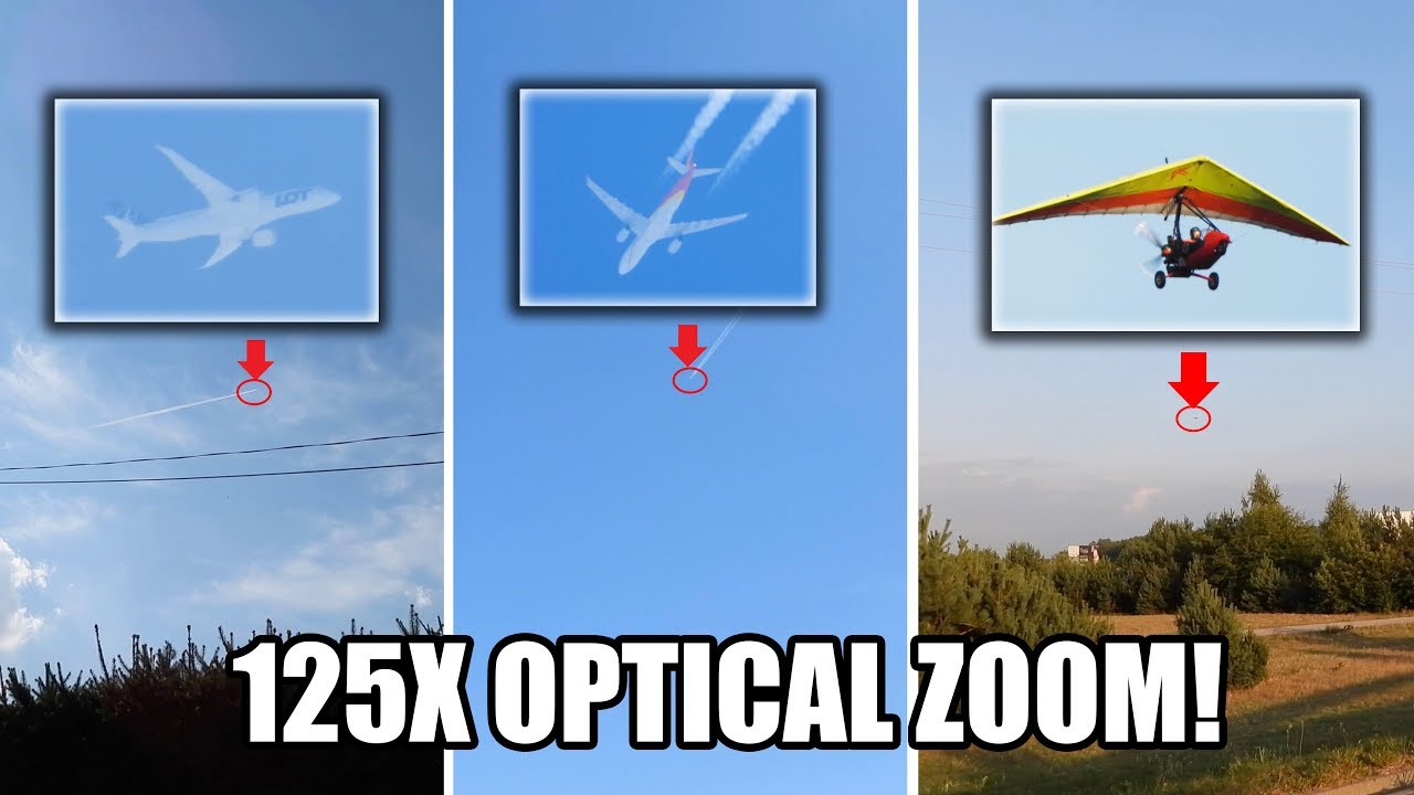 Nikon Coolpix P1000 125x optical zoom test world record - planes