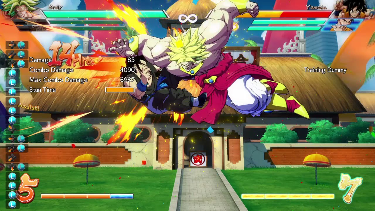 Broly / Nappa / SSB Vegeta combo [0 meter, 2 assist, 4090 dmg]