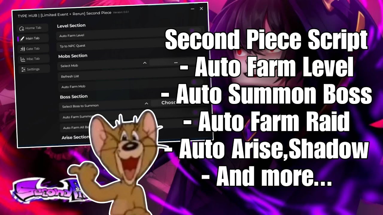 Second Piece Script - Farm Level, Auto Farm Selected Mob, Auto Summon ...