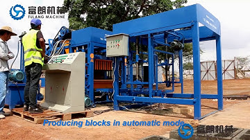 QTF4-25 fully automatic concrete hollow block making machine