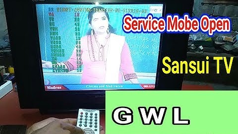 How To Open Service Mode in Crt Sansui TV For All Setting.