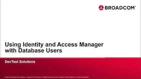 Using Identity and Access Manager with Database Users
