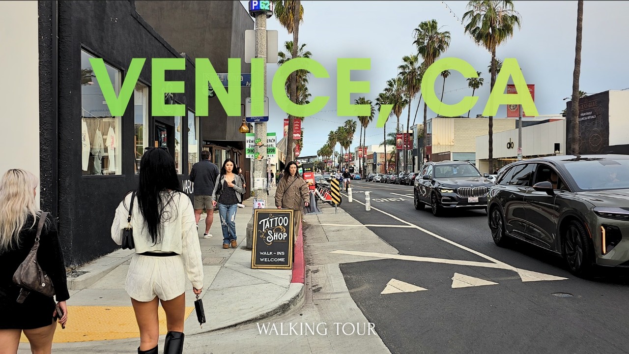 [4K] Venice Beach & Abbot Kinney Street | Real Cloudy LA