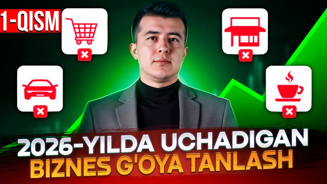 2026-YILDA UCHADIGAN BIZNES G'OYA TANLASH - 1 qism