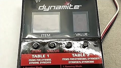 Dynamite Program Card to Spectrum 40amp Smart ESC - Axial SCX10iii Early Model Bronco Program