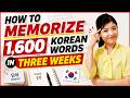 【Proven Method】How to memorize 1,600 Korean words in just three weeks!