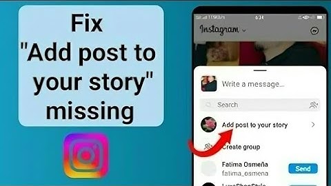 How to fix add post to your story missing on instagram