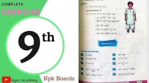 Exercise 5.2 Class 9 Maths -All Questions | Kpk Board