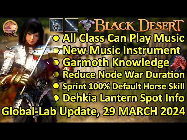 All Class Can Play Music, Sprint 100% Default Horse Skill (BDO Global Lab Update, 29 March 2024) class=
