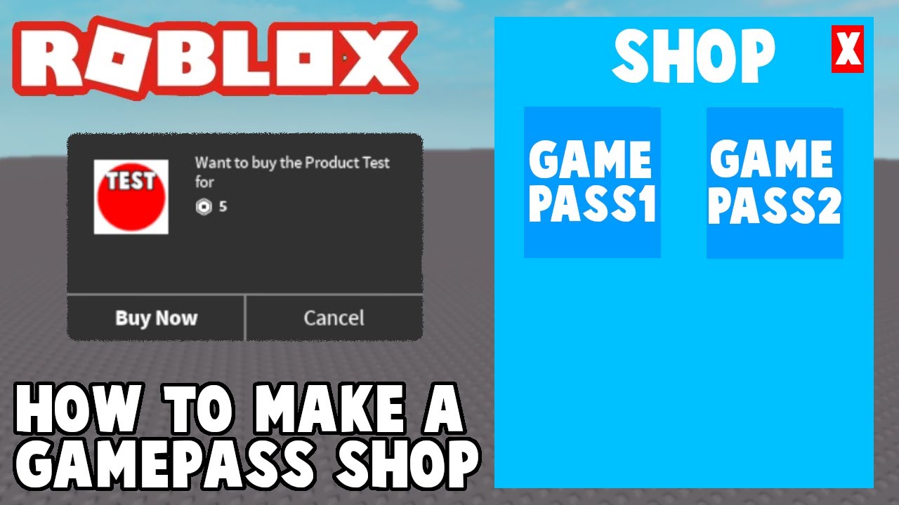 ROBLOX Studio How To Make A Gamepass Shop - YouTube