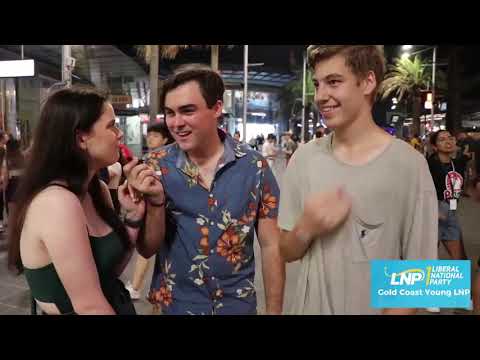 Young LNP on the Gold Coast at schoolies.