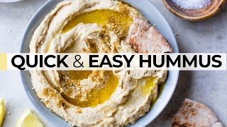 HOW TO MAKE HUMMUS IN 5 MINUTES | easy, healthy recipe