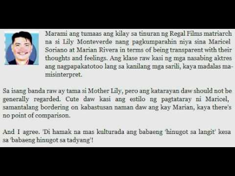 Marian Rivera's Katarayan ay BASTOS, from Mother Lily (PROOF ARTICLE)