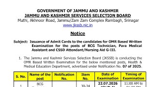JKSSB EXAMS 2026 UPDATE - NURSING AID - EXAM ON TIME - JKSSB OFFICIAL UPDATES  screenshot 3