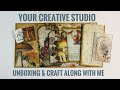 Craft Along With Me Using Your Creative Studio October 2020 Vintage Ephemera Box
