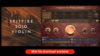 Spitfire Solo Violin with Modern Scoring Strings | Ultra expressive legato portamento!