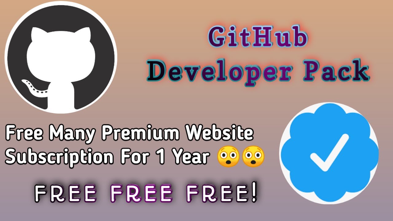 What is GitHub Developer Pack. Get Premium Website For free. - YouTube