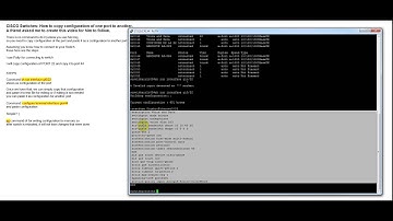 CISCO Switches: How to copy configuration of one port to another.