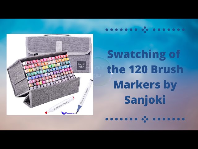  Sanjoki Marker Pen Set 120 Colors Thick Fine Ends Hobby Art  Supplies with Carrying Case : Office Products