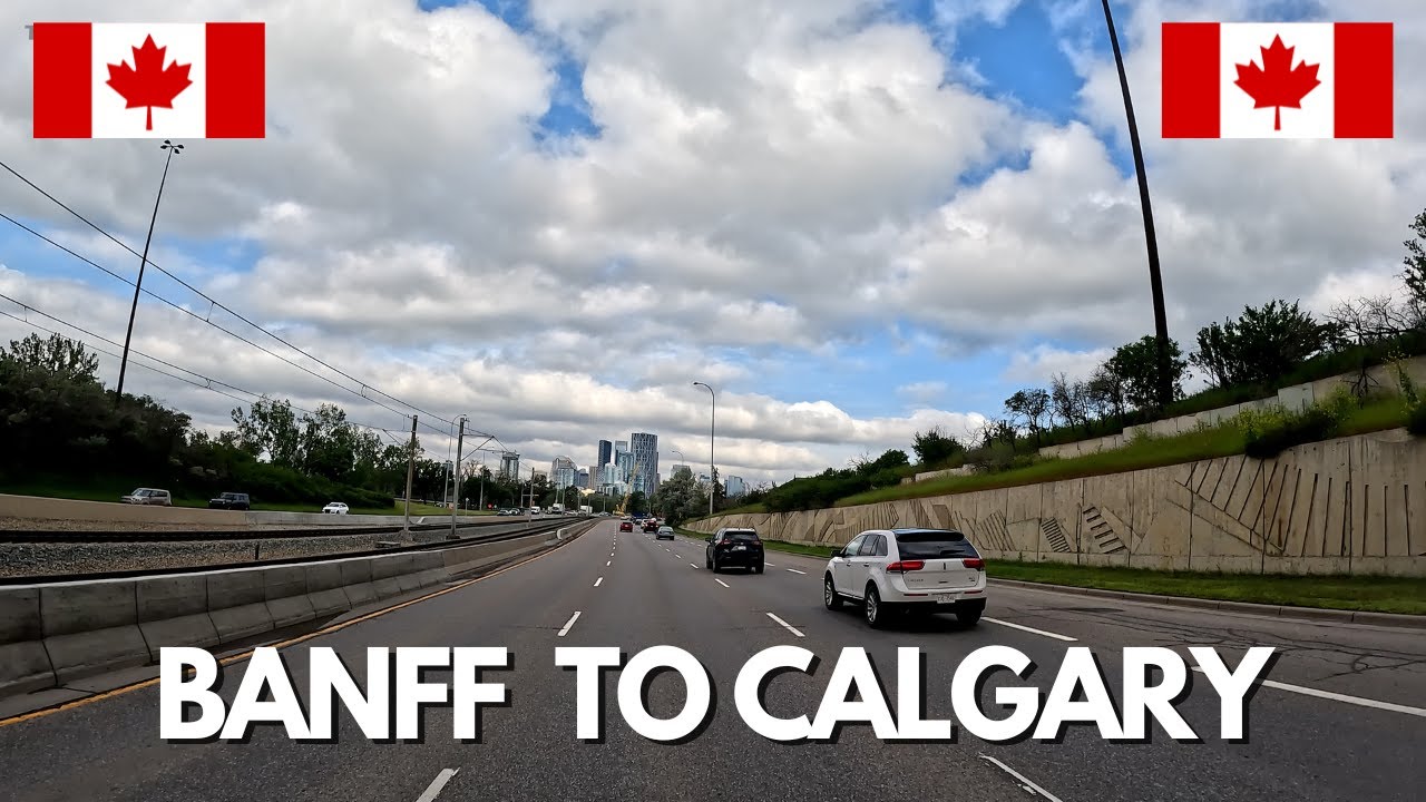 Rainy Rocky Mountain Drive 🌧️ Banff to Calgary | Alberta’s Stunning Trans-Canada [4K]