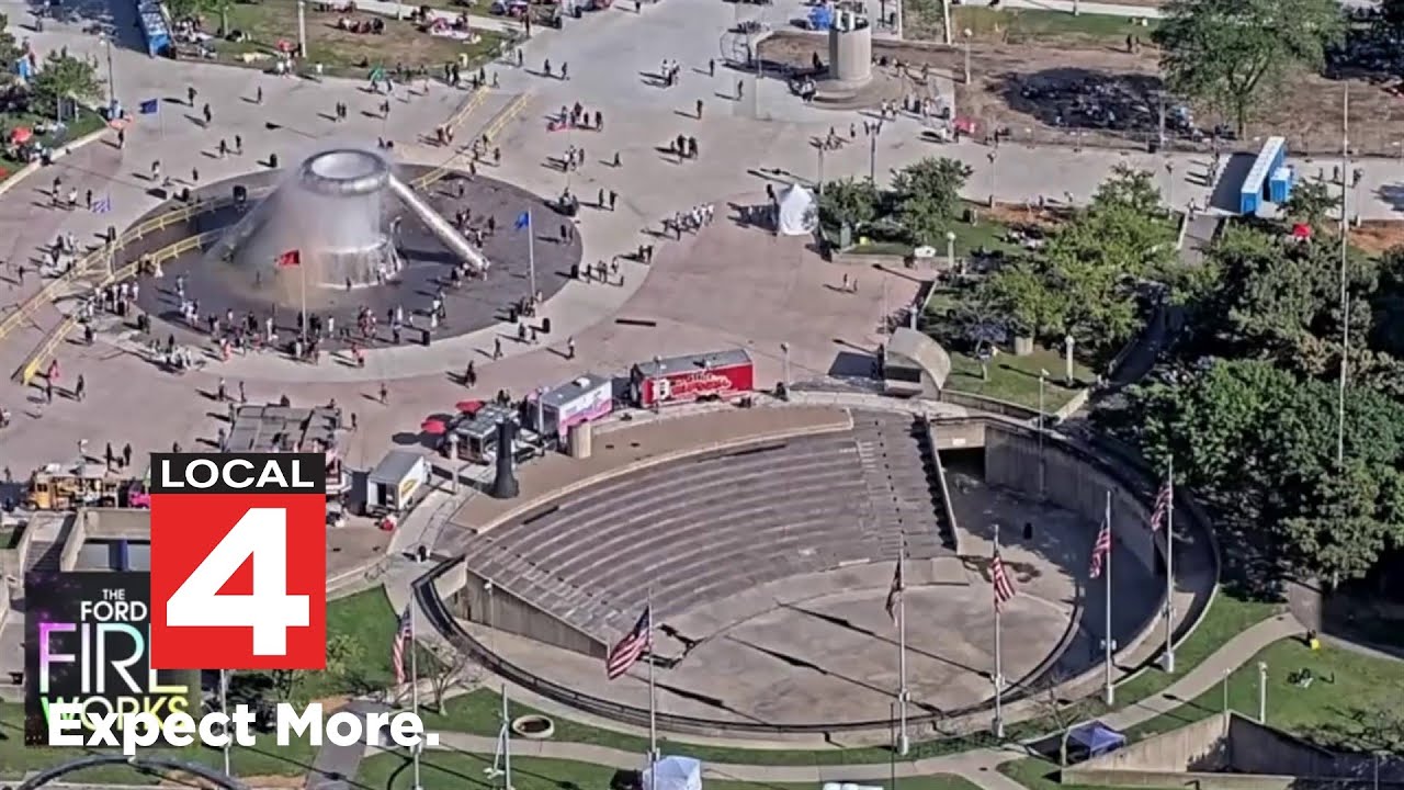 Ford Fireworks shine while heat index soars over 100° in Detroit