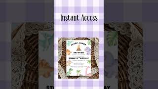 DIY Dinosaur Birthday Invitation Template | Editable Canva Dino Party Invite