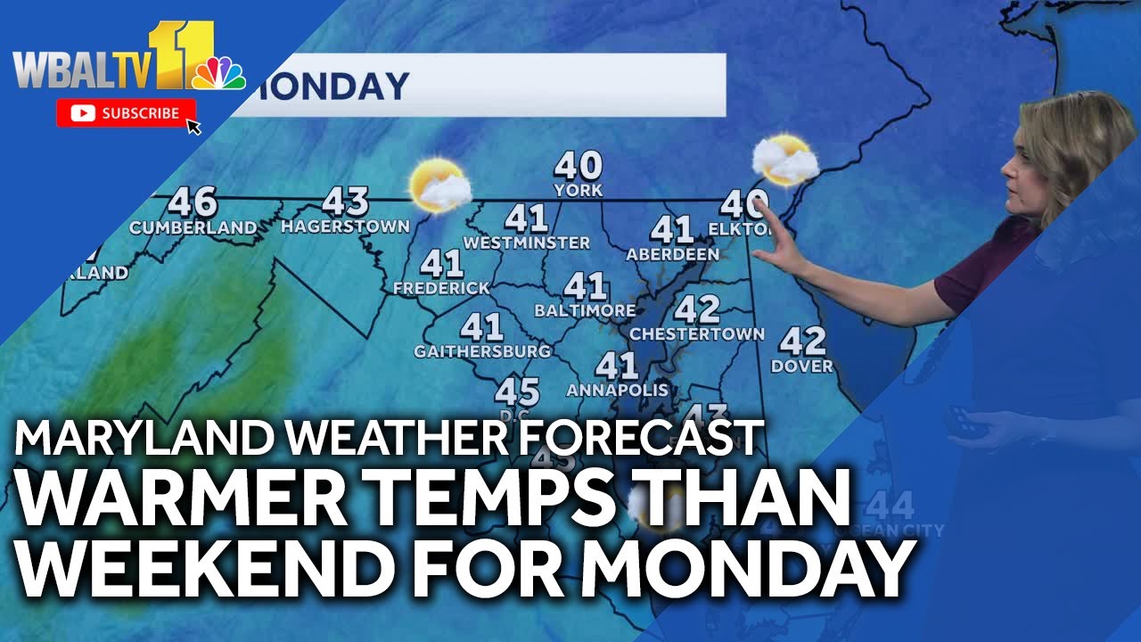 Cloudy and Chilly on Monday in Maryland