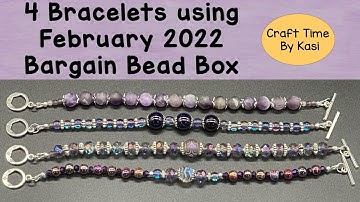 4 Toggle Clasp Bracelets Using February 2022 Bargain Bead Box