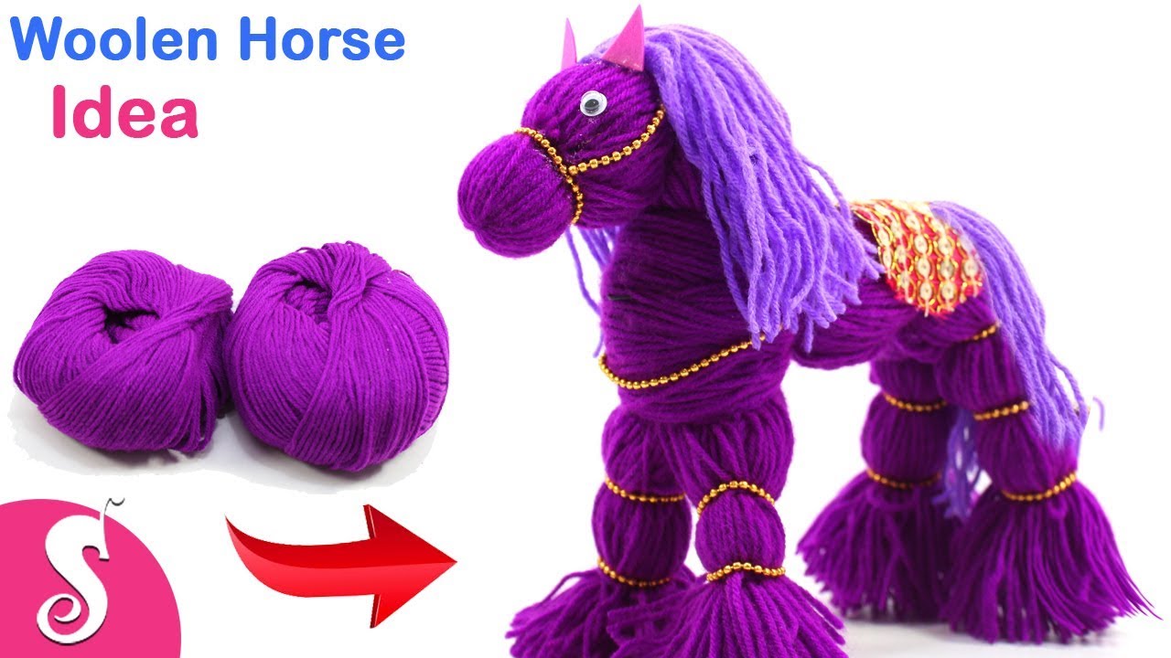 DIY Horse Idea | Make Homemade HORSE Showpiece from WOOLEN for Room Decor | Sonali Creation 