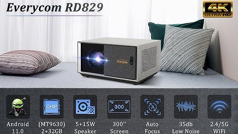 Everycom RD829 1080P projector Android 11.0 with Auto focus supporting full 4K 13000 lumens
