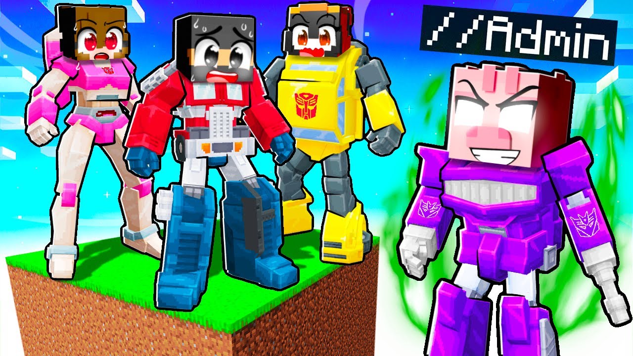 Používám ADMIN PŘÍKAZY na JEDNOM TRANSFORMERS BLOCKU v Minecraftu!
