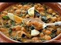 Potaje de Garbanzos con Espinacas y Picada de Almendras